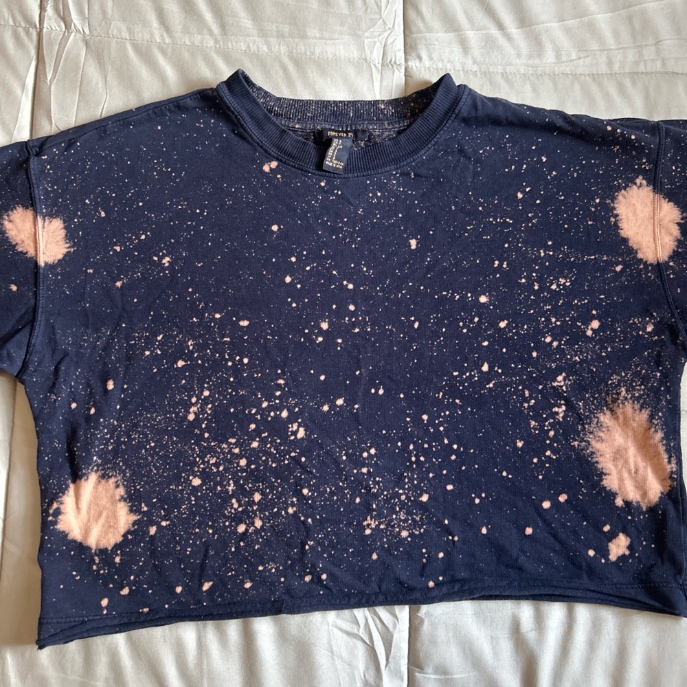 Black Splatter Crop Top